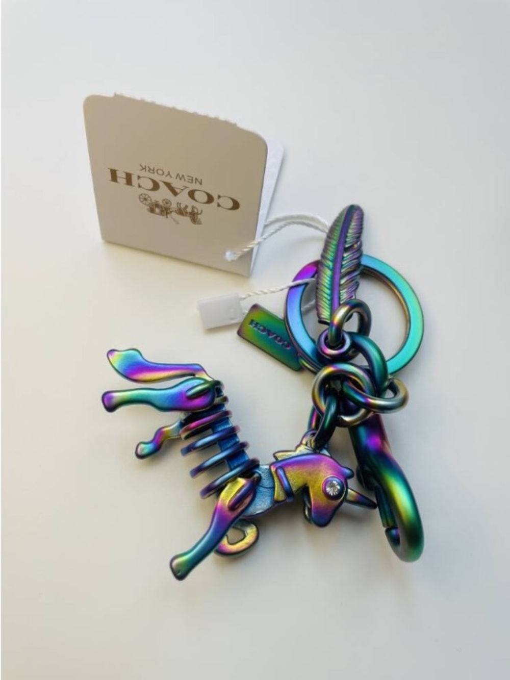 Coach Iridescent Unicorn Keychain Charm - Picture 2 of 2